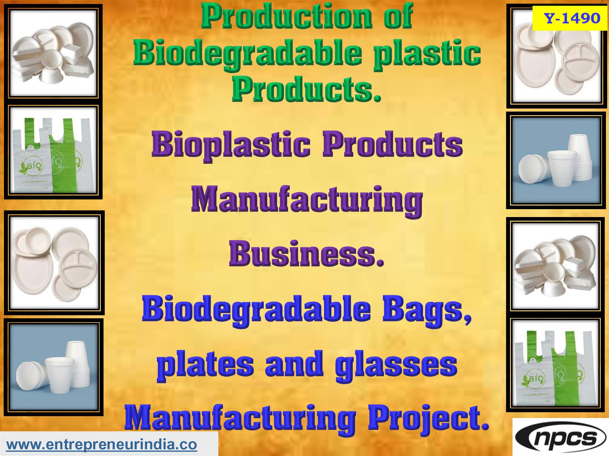 Production of Biodegradable plastic Products. Bioplastic Products Manufacturing Business